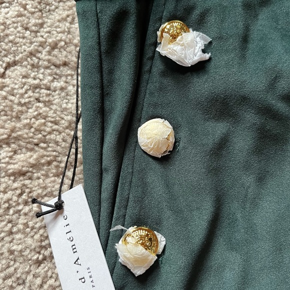 Maison d’Amelie Paris Green Velvet Pants - Picture 3 of 4